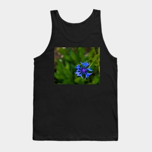 Blue cornflower herb flower head Tank Top